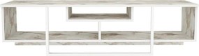 Comoda TV ASAL 150, alb/bej, PAL melaminat, 150x35x40 cm