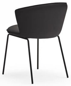 Set de scaune de sufragerie negru 2 buc. tapițat Add – Teulat