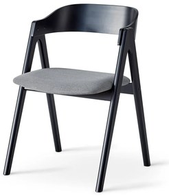 Scaun din lemn de fag Findahl by Hammel Mette, negru-gri