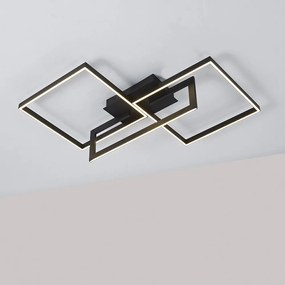 Plafoniera LED dimabila design geometric MURAL neagra