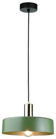 Lustră pe cablu HAKI 1xE27/60W/230V verde/crom lucios