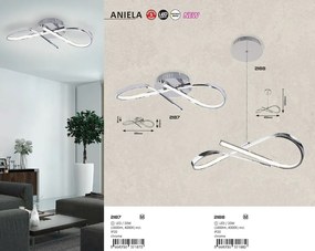 Lustra suspendata LED metal cromat Aniela 2188 RX
