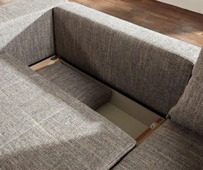 Canapea extensibilă dumonde cu ladă de depozitare si sezut confortabil din spuma high-density, Marbela Magma Grey XXL 295x100 cm