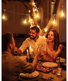 Lanț LED decorativ de exterior BAJA ST64 20xE27/1W/230V 10,9m IP44 alb cald