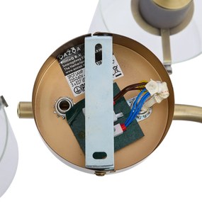 Spot de tavan de design bronz cu sticlă transparentă rotundă cu 3 lumini - Domo