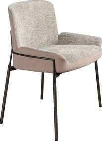 Scaun modern design italian, Tesatura, Catifea, Grey/ Brown