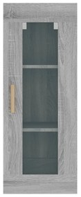 Dulap de perete suspendat, gri sonoma, 34,5x34x90 cm 1, sonoma gri