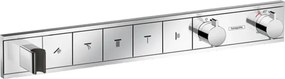 Baterie dus incastrata cu 5 functii Hansgrohe Rainselect cu termostat crom lucios