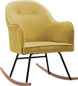 vidaXL Scaun balansoar, galben muștar, catifea