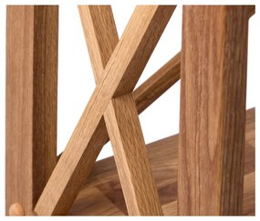 Etajeră în culoare naturală din lemn de stejar 70x161 cm X-Shelf – Unique Furniture