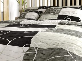 Lenjerie de pat creponata KASPARO BLEND gri Dimensiune lenjerie de pat: 70 x 90 cm | 140 x 200 cm