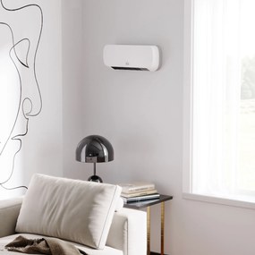 Soba Electrica de Perete Incalzitor cu Telecomanda Timer Temperatura Reglabila Timer 12h, Alb HOMCOM | Aosom RO