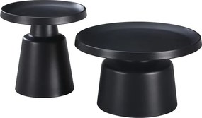 Set 2 Masute Cafea Golman Negre, Metal