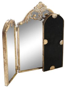 Oglinda Romantic din metal auriu 43x35 cm