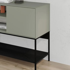 Comodă verde/neagră 180x80x40 cm Amira – Marckeric