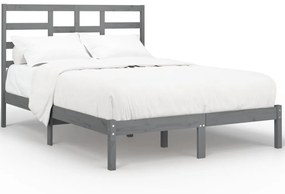 3105792 vidaXL Cadru de pat, gri, 120x200 cm, lemn masiv