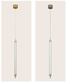 Pendul LED Vertical, Cilindric 20W 3000K BRUSHED COFFEE ZB-25169