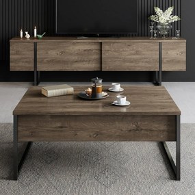 Măsuță de conferință Luxe Walnut and Black