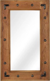 vidaXL Oglindă, lemn masiv de salcâm, 50 x 80 cm
