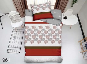 Lenjerie de pat din microfibra alba, DARBY
