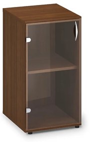 Dulap din sticlă îngustă joasă ProOffice 40 x 45,8 x 73,5 cm, stânga, nuc