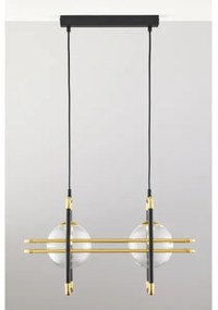 Lustră pe cablu Jupiter 2029 FIORI 2xG9/10W/230V negru/auriu/transparent