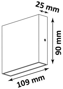 Aplică LED de exterior CHICAGO 2xLED/3,25W/230V IP44
