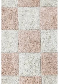 Covor roz deschis/crem lavabil/țesut manual din bumbac 120x160 cm Kitchen Tiles Rose – Lorena Canals