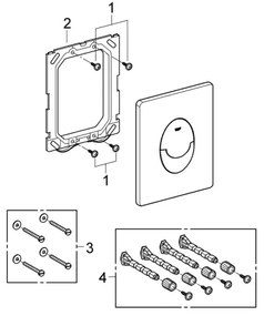 GROHE 38505000 - Plăcuță de acționare SKATE AIR, 156 × 197 mm, crom lucios