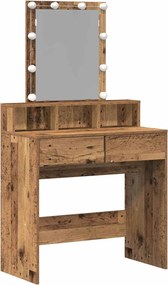 vidaXL Masă de toaletă Lemn Vechi 80 x 41 x 144.5 cm Lemn compozit