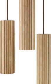 Brilliant - Lustră pe cablu LAKEWOOD 3xGU10/10W/230V, diametru 28 cm, maro