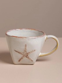 Set 2 cești de cafea din gresie ceramică, H7 cm, "Marine"