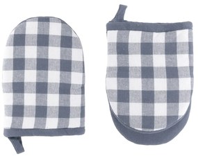 Set de mănuși de bucătărie 2 buc. din bumbac Gingham – Tiseco Home Studio