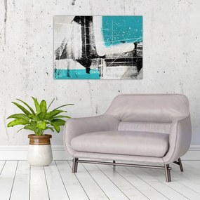 Tablou - Abstract turcoaz (70x50 cm)