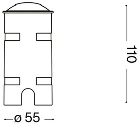 Corp de iluminat LED pentru căi de acces Ideal Lux ROCKET LED/2W/24V CRI 90 IP68 crom mat