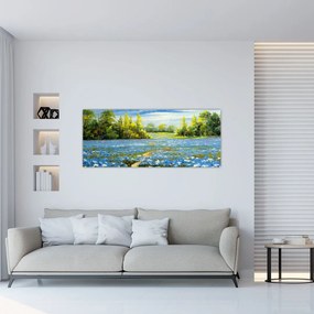 Tablou - Drum de câmp, pictură în ulei (120x50 cm)