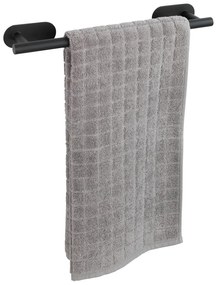 Suport de perete din oțel inoxidabil pentru prosoape Wenko Orea Turbo-Loc®, negru mat