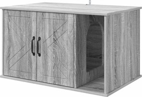 vidaXL Casa pentru pisici Gri Sonoma 85 x 55 x 50 cm Lemn compozit