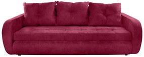 Canapea extensibila Siena, 230x97x78 cm, cu lada de depozitare, Rosu