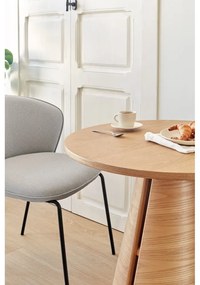 Masă de dining în culoare naturală rotundă cu aspect de lemn de stejar ø 65 cm Cep – Teulat