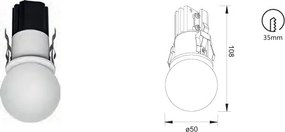 Spot LED 4000K incastrabil, protectie IP44, BEAD