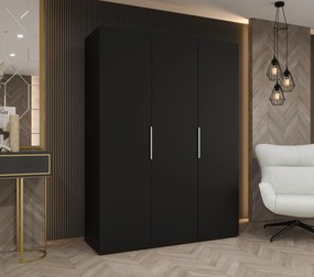 Dulap de haine 150 cm Mirabella 1 (Negru + Cașmir). 1126353