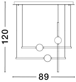 Lustra dimabila LED design modern ACROBAT