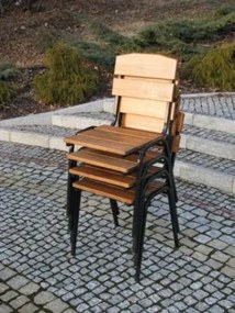 Scaun de grădină din lemn stivuibil FSC WEEKEND