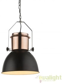 Pendul design Industrial Style Kutum negru/cupru 15282 GL
