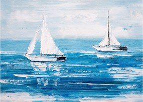 Tablou - Pictură yacht pe mare (70x50 cm)