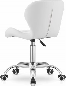 OFERTA Scaun de birou alb AVOLA din piele ecologica II. calitate