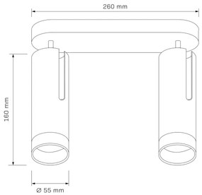 Spot FADO 2xGU10/10W/230V alb
