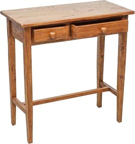 Masa consola, L73 36 H75 cm, nuc antichizat, lemn masiv