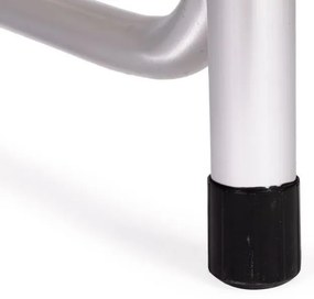 Masă de catering pliabilă 119,5x60 cm albă cu 4 scaune